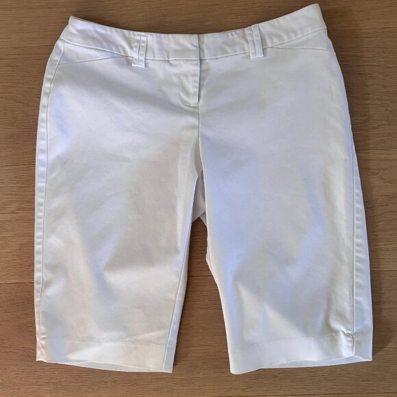 Rickis Tailored Knee-Length Shorts in White - Picture 1 of 6